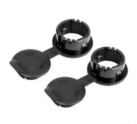 Lot de 2 capuchons de prise de courant pour console centrale de voiture Chevy pour Silverado pour GMC, Yukon - Cache-prise anti-poussière en plastique noir 12 V