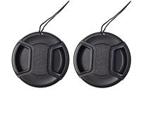Lot de 2 capuchons d'objectif 52 mm compatibles avec Nikon D5200 D5300 D3300 avec objectif NIKKOR AF-S 18-55 mm, pour objectif macro R5 R6 RP avec objectif RF 35 mm f/1.8