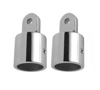 Lot de 2 capuchons extérieurs en acier inoxydable 316 pour auvent de bateau - Pour installation de cadre Bimini (32 mm)