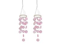 Lot de 2 carillons à vent en forme de coquillage pour décoration de jardin