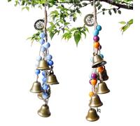 Lot de 2 carillons de sorcière en métal - Cloche de sorcière pour l'extérieur - Décoration à suspendre - Art fait à la main - Son mélodique pour la détente en plein air et dans la maison