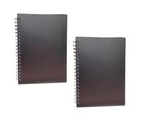 Lot de 2 carnets à spirales B6 en papier coloré 90 feuilles