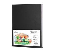 Lot de 2 carnets de croquis à couverture rigide de 22,9 x 30,5 cm - 110 feuilles (220 pages) chacune, papier à dessin épais et lisse, carnets de croquis à reliure rigide pour artistes et étudiants