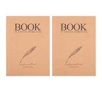 Lot de 2 carnets de croquis en papier kraft pour artistes, croquis, peinture, peint à la main, journal d'art épais, style rétro, 50 pages chacune, 10,2 x 7,5 pouces