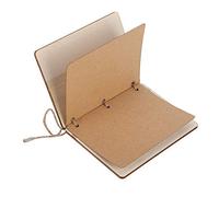 Lot de 2 carnets de vœux de mariage rustiques et élégants - Serment manuscrit - Pour cérémonie de mariage - En bois de chanvre - Pages vierges - 10,5 x 8 cm - Type 1