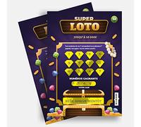 Lot de 2 Carte à gratter Deluxe Bébé arrive bientôt - Annonce grossesse originale - Surprise naissance - idéal pour les parrains marraines (SUPER LOTO)