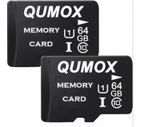 Lot de 2 Carte Micro SD 64 Go 64g Carte Mémoire Micro SDHC Classe 10 UHS-I Carte TF pour Smartphone Android Appareil PhotoTablette