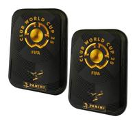 Lot de 2 cartes à collectionner Panini Coupe du monde FIFA Club 2025, Coupe du Monde - Choix + carte d'anniversaire exclusive (2 boîtes en métal)