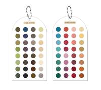 Lot de 2 cartes d'analyse des couleurs 12 saisons en acrylique, guide de correspondance des couleurs pour tenues, maquillage, shopping, palette double face anti-rayures avec plus de 60 couleurs