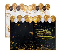 Lot de 2 cartes d'anniversaire géantes de 36,8 x 28,4 cm pour signature, carte de vœux d'invité, grande affiche d'anniversaire pour homme et femme, cadeau de fête (anniversaire)
