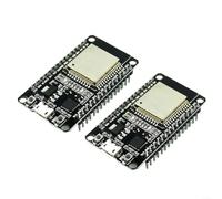 Lot de 2 cartes de développement esp32 avec double cœur 240 MHz, WiFi, BT 4 Mo pour flash et CP2102 USB, microcontrôleur IoT adapté pour Smart Home et Wearables