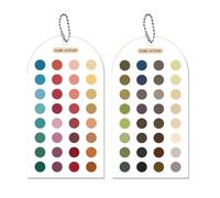Lot de 2 cartes de palette de couleurs de saison - Modèle double face | Guide de correspondance des couleurs acryliques avec chaîne de perles pour tenue, shopping, amateurs de mode
