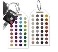 Lot de 2 cartes de palette de couleurs saisonnières double face anti-rayures, guide de correspondance des couleurs acryliques avec chaîne à perles, pour tenue, maquillage, shopping, maison, voyage