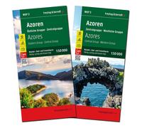 Lot de 2 cartes de randonnée & vélo - Açores | Freytag & Berndt - 1/50 000