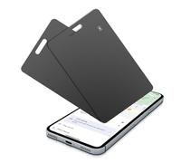 Lot de 2 cartes de suivi de portefeuille fines pour Android, carte de suivi intelligente sans fil rechargeable compatible avec Google Mon appareil (Android uniquement), noir