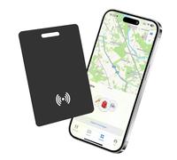 Lot de 2 cartes de suivi de portefeuilles, plates et rechargeables, compatibles avec Apple Find My App, localisateur de cartes pour portefeuille, valise, bagages et passeport (iOS uniquement)