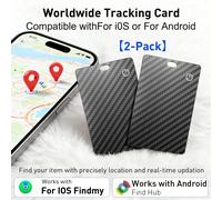 Lot de 2 cartes de suivi GPS intelligentes Air Tag pour iOS et Android - Dispositif d'alerte anti-perte et de localisation. Localisateur de portefeuille/carte, carte intelligente. 1PC