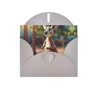 Lot de 2 cartes de vœux humoristiques avec impression zoo kangourou - Cartes de remerciement, cartes d'invitation pour fêtes festives