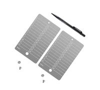 Lot de 2 cartes en acier pour cryptomonnaie avec stylo et vis de gravure ignifuge, durable, sécurisé Bitcoin, Argenté., Pocket Size, Contemporain