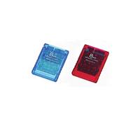 Sony Cartes mémoire PlayStation 2 8 Mo – Pack de 2 Bleu / Rouge