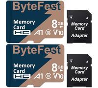 Lot de 2 cartes mémoire TF 8 Go Classe 10 pour lecteur MP3 MP4 E-Reader Streaming Media Player GPS Navigateur Dash Cam Téléphone Tablette