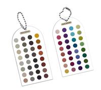 Lot de 2 cartes modèle d'analyse des couleurs 10 x 5 cm, B | Cartes ABS assorties de couleurs 10 x 5 cm pour la planification quotidienne de garde-robe et le conseil en styles