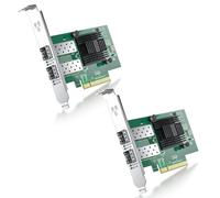 Lot de 2 cartes réseau PCI-E 10 Go compatibles avec Intel X520-DA2 (Intel E10G42BTDA), double port SFP+, avec contrôleur 82599EN, adaptateur PCI Express 10 G compatible Windows, Linux, Vmware