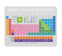 Lot de 2 cartes scientifiques de tableau périodique de 22,9 x 30,5 cm - Tableau de référence chimique en acrylique - Guide d'étude pour lycée, collège, classe - Éléments pédagogiques (acrylique)