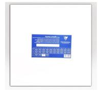 Clairefontaine 34157C - Un carton à peindre avec enduction blanche 30x30 cm (format carré), épaisseur 3mm, toilé blanc