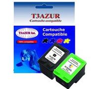 Lot de 2 Cartouches compatibles type T3AZUR pour imprimante HP OfficeJet K7100, K7103, K7108 (337+343) 18ml (Noire et Couleur) G