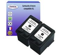 Lot de 2 Cartouches compatibles type T3AZUR pour imprimante HP Psc 4180 (337) Noire 18ml Noire G