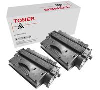 Lot de 2 cartouches de toner noir compatible HP CE505X/CF280X (05X/80X) de haute qualité.