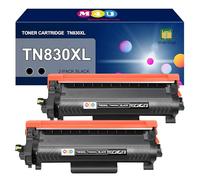Lot de 2 cartouches de toner TN830XL (avec puce) compatibles avec Brother TN830XL, fonctionne avec imprimante HL-L2460DW MFC-L2820DW MFC-L2820DWXL HL-L2400D HL-L2405W DCP-L2640DW HL-L2480DW