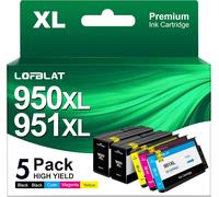 Lot de 2 Cartouches d'encre 950XL 951XL compatibles avec HP 950/951 Multipack Officejet Pro 8600 8610 8100 8620 8615 8100 8625 8630 8640 8660 276dw 251dw Noir Cyan Magenta Jaune, Lot de 5