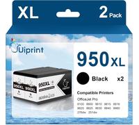 Lot De 2 Cartouches D'Encre 950Xl 951Xl Pour Hp 950 951 Xl Compatibles Avec Hp Officejet Pro 8100 8610 8600 8615 8620 8630 8640 8660 8625 251Dw 276Dw (2 Noires)[ENC942123]