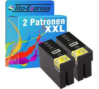 Lot de 2 cartouches d'encre compatibles avec Epson 34XL T3471 30 ml Noir XXL Contenu WF-3700 Series WF-3720 DW WF-3720 DWF WF-3720 Series WF-3725 DWF
