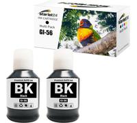 Lot De 2 Cartouches D'Encre Noire Gi-56 Compatibles Avec Canon Gi-56 Gi-56Bk Pour Maxify Gx3050 Gx4050 Gx5050 Gx6050 Gx7050