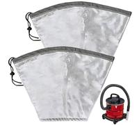 Lot de 2 cartouches pré-filtrantes réutilisables pour poussières fines compatibles avec les aspirateurs Einhell TC-AV 1720 DW et TC-AV 1718 D, matériau non inflammable, protection des filtres plissés