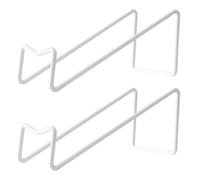 Lot de 2 casiers à vin géométriques en métal - Idéal pour la cuisine et la maison avec une taille élégante et géométrique - Cadre en métal robuste (casier à vin blanc)