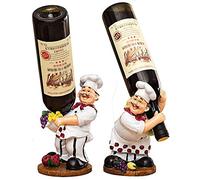 Lot de 2 casiers à vin sur pied pour bouteille de vin, décoration de table de cuisine, décoration d'intérieur (taille : 15 x 13 x 20 cm)