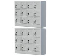 Lot de 2 casiers de rangement pour téléphone portable en acier avec serrure et clés - Pour usines, laboratoires, gouvernements, troupes, école, bureau