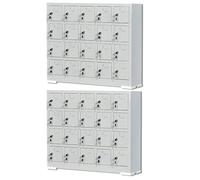 Lot de 2 casiers de rangement pour téléphone portable en acier avec serrure et clés - Pour usines, laboratoires, gouvernements, troupes, école, bureau