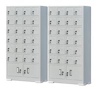 Lot de 2 casiers de rangement pour téléphone portable en acier avec serrure et clés - Pour usines, laboratoires, gouvernements, troupes, école, bureau
