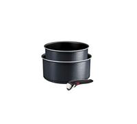 Lot de 2 casseroles aluminium 18/20cm + 1 poignée noir L7239003