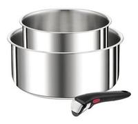 Tefal Série de 2 casseroles inox 16/20cm + poignée - L9739302