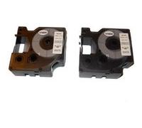 Lot de 2 cassettes à ruban vhbw 19mm pour Dymo LabelManager 350, 350D, 360D, 400, 420P, 450, 450D. Remplace: Dymo D1, 45803, S0720830. G