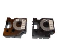 Lot de 2 cassettes à ruban vhbw 19mm pour Dymo Labelpoint 300, LabelPoint 350, LabelManager 200, 300. Remplace:Dymo D1, 45803, S0720830.