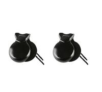 Lot de 2 castagnettes espagnoles avec ficelle traditionnelle en bois de flamenco - Instrument de musique orff - Facile à jouer - Instrument de musique espagnol - Danse flamenco