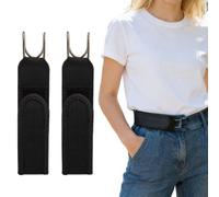 Lot De 2 Ceinture Sans Boucle Élastique, Ceinture Élastique Tactique À Crochet Métallique, Ceintures Extensible Invisible Unisexe Sans Boucle,Confortable Et Ajustable pour le Sport la Randonnée Voyage