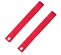 Lot de 2 ceintures d'arts martiaux de Taekwondo colorées pour praticiens et stagiaires (rouge)